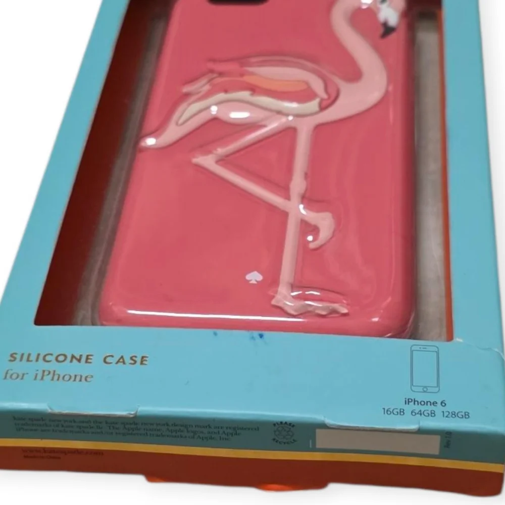 Nwt Kate Spade Silicone Pink Flamingo iPhone 6 Cell Phone Case
